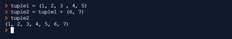 Element zu einem Tuple hinzufügen.