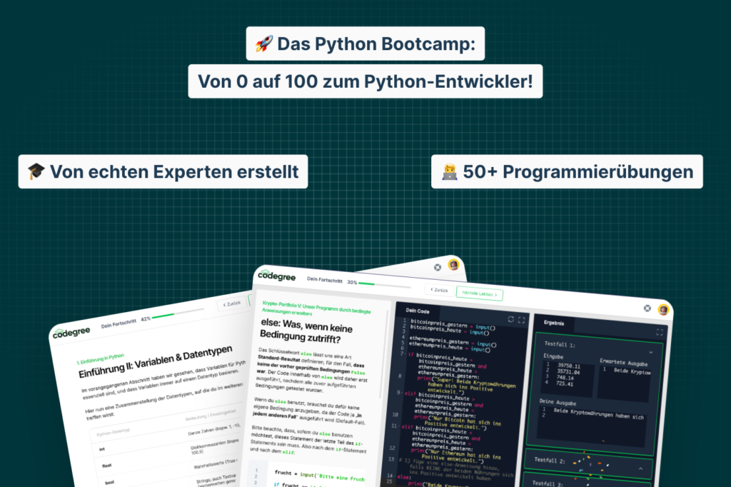 Der Python Kurs: Von echten Experten erstellt